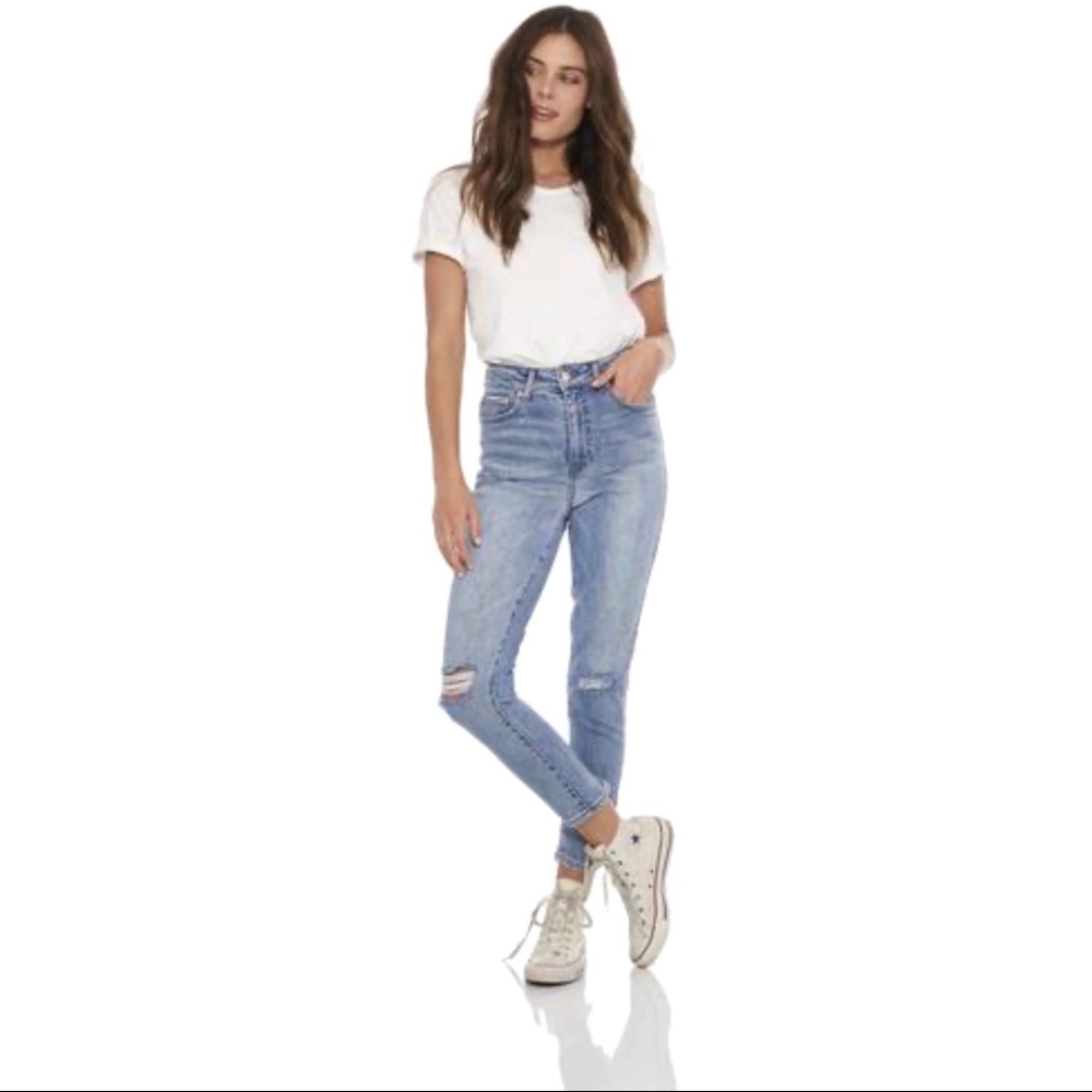 Ashley Mason Women’s High Rise Mom Jeans